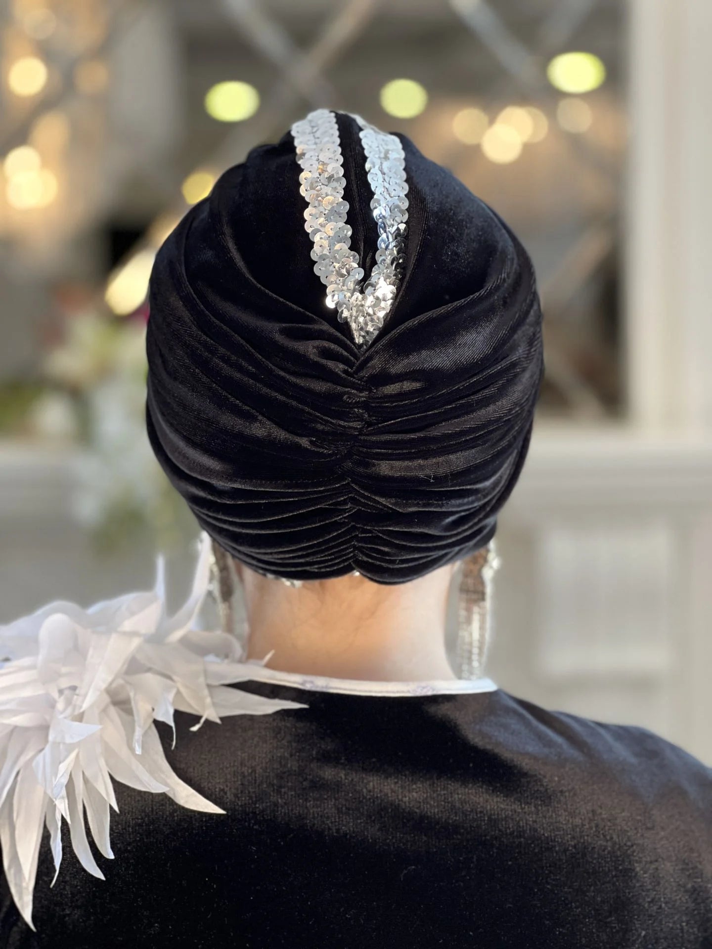 Velvet Silverline Turban