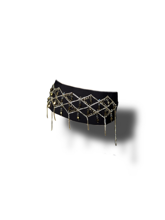 Elegant Crystal Drape Headband