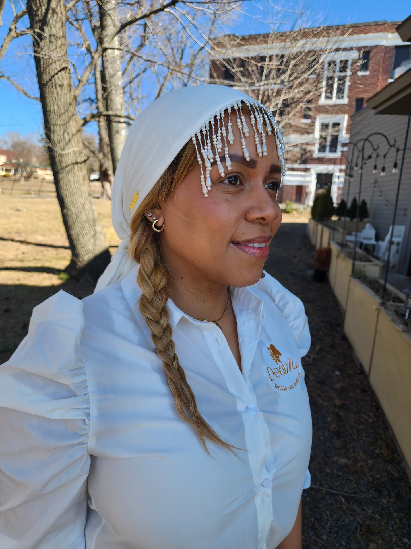 Pearl Fringe Turban