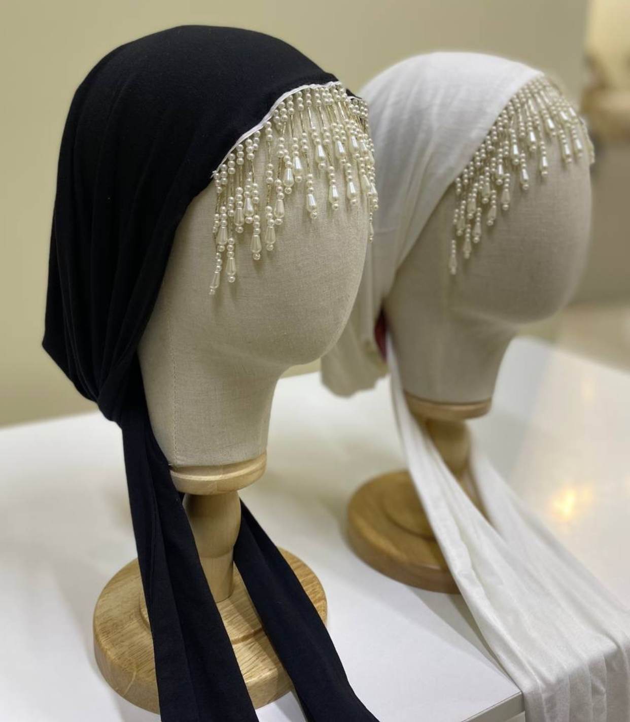 Pearl Fringe Turban