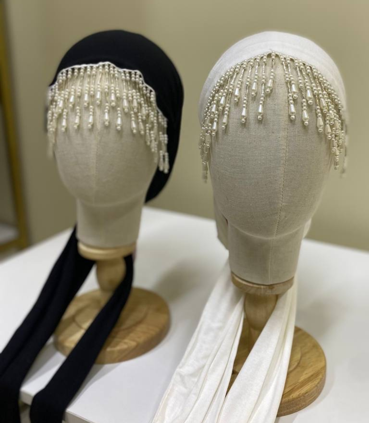 Pearl Fringe Turban