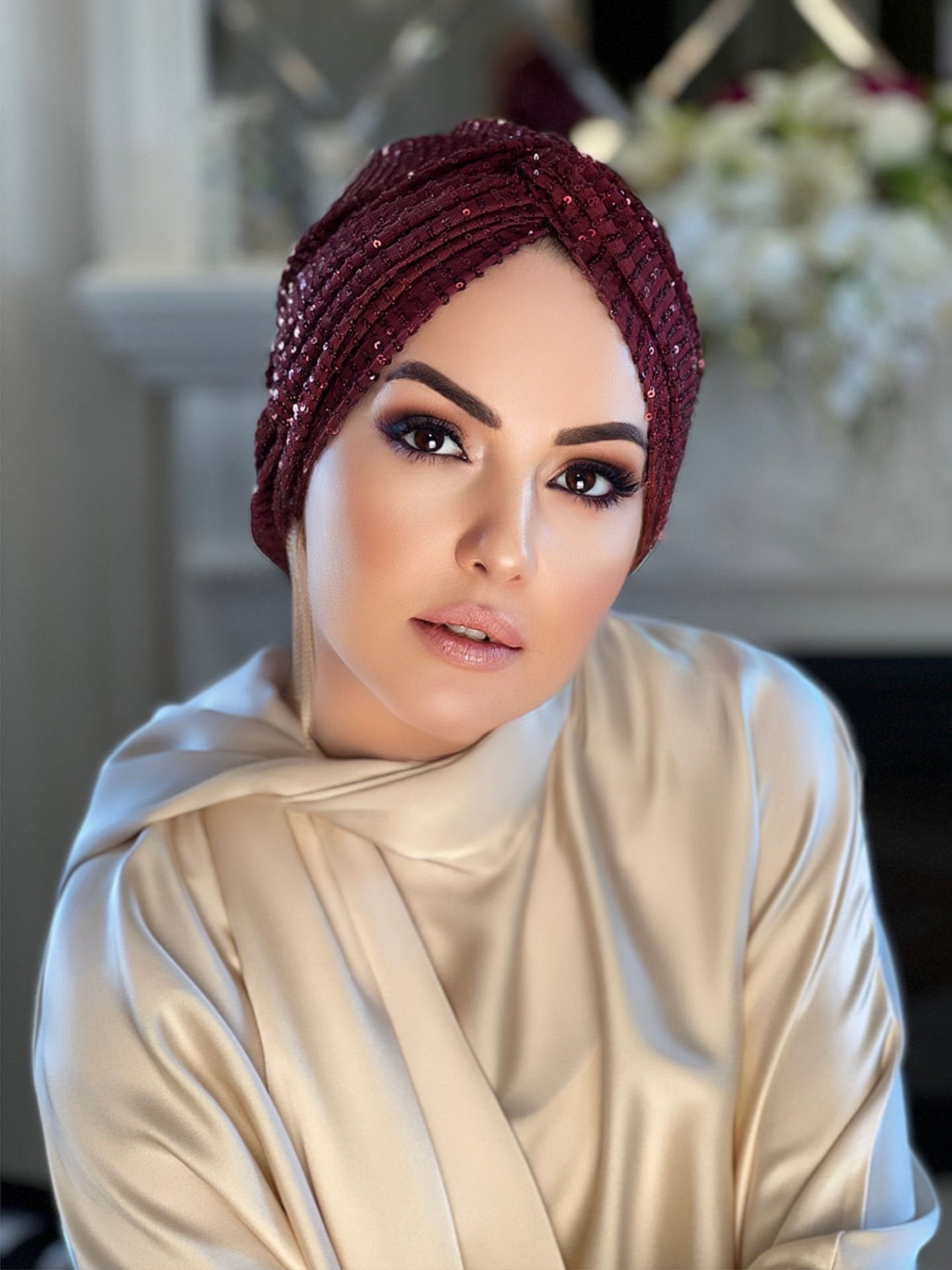 Crossfront Sequin Turban